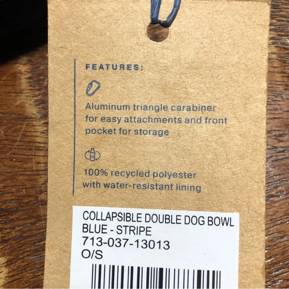 NWT United by Blue collapsible travel food water bowl camping gear